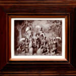 ARMSTRONG PHOTOGRAPHIC STUDIO, Six Zulu warriors with spears, staffs and knobkerries