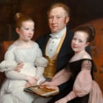 SOPHIE RUDE, NÉE FRÉMIET, Portrait of a father with his two daughters: possibly the Lechêne family, 1840