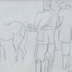 Raoul Dufy, Chevaux, jockeys et turfistes, Deauville, 1941