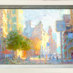 Norman Long MAFA, Winter Sun, St Ann's Square