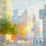Norman Long MAFA, Winter Sun, St Ann's Square