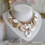 Jill Garber, Very fine natural 19th Century rose cut bohemian garnet locket festoon necklace with a rare collection of hand...