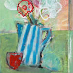 Annie Field, Dahlias in a Blue Jug (London Gallery)