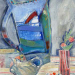 Annie Field, Dahlias in a Blue Jug (London Gallery)