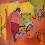 Clare Granger, Feeding the Hens (Hungerford Gallery)