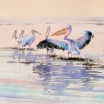Julia Cassels, Pelicans at Dawn (London Gallery)
