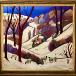 Sue Campion, Tall Trees and Pink House Winter