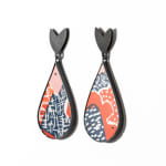 Lindsey Mann, Garden Party Drop Earrings - Green + Pink, 2024