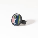 Lindsey Mann, Garden Party Drop Earrings - Green + Pink, 2024