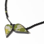 Lindsey Mann, Garden Party Drop Earrings - Green + Pink, 2024