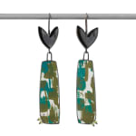 Lindsey Mann, Garden Party Drop Earrings - Green + Pink, 2024