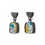 Lindsey Mann, Garden Party Drop Earrings - Green + Pink, 2024