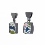 Lindsey Mann, Garden Party Drop Earrings - Green + Pink, 2024