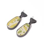 Lindsey Mann, Garden Party Drop Earrings - Green + Pink, 2024