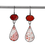 Lindsey Mann, Garden Party Drop Earrings - Green + Pink, 2024