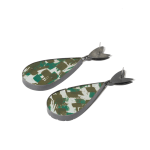 Lindsey Mann, Garden Party Drop Earrings - Green + Pink, 2024