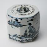 Arakawa Toyozo 荒川豊蔵, Hanging scroll with teabowl drawing 画賛茶碗, 1961