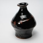Hamada Shoji 濱田庄司, Black glazed flower vase