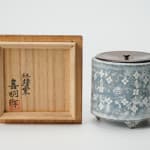 Yasuhara Kimei 安原喜明, Incense burner 香爐 炻器 白泥花文象嵌