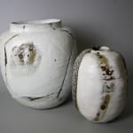 Shimizu Yasutaka 清水保孝, Iron Glazed Flat Jar with Turtle Playing Designed 鉄絵亀遊文扁壺, 1994