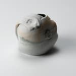 Kato Mami 加藤真美, No. 3 Frost glazed flower vase "Kishibe," black, 2023