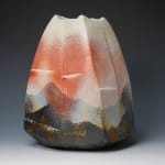 Hayashi Shotaro 林正太郎, Jar with Manyo-Shino "The Color of Ten Thousand Mountains" Glaze 万葉志野連山文壺