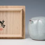 SUWA Sozan Ⅲ 三代 諏訪 蘇山, Incense Container with Mouse青瓷干支子 香盒