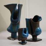 Yanagihara Mutsuo 柳原睦夫, Flower vase with cloud designs 雲ノ絵花瓶 , 1976