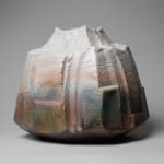 Hayashi Shotaro 林正太郎, Jar with Manyo-Shino "The Color of Ten Thousand Mountains" Glaze 万葉志野連山文壺