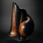 Yanagihara Mutsuo 柳原睦夫, Flower vase with cloud designs 雲ノ絵花瓶 , 1976