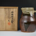 Murata Gen 村田 元, Iron glazed flat jar 鉄砂扁壺