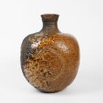 Fujiwara Yu 藤原雄, Bizen Flower Vase in Tokkuri Shape 備前徳利形窯変花器