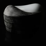 Terauchi Shinji 寺内信二, Six-tiered house shaped box with moon and arabesque designs 染付月輪花唐草 家型六段重, 2024