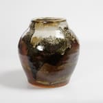 Murata Gen 村田 元, Jar with Handle, Persimmon Glaze 柿釉把手壺