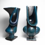 Yanagihara Mutsuo 柳原睦夫, Flower vase with cloud designs 雲ノ絵花瓶 , 1976