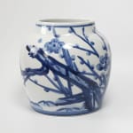 Kondo Yuzo 近藤悠三, Blue and White Jar with Plum Drawing 梅染付壺, 1970s