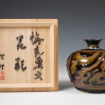 Kinjo Jiro 金城次郎, Flower Jar with Shrimp and Fish Pattern 海老魚文花瓶