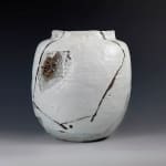 Shimizu Yasutaka 清水保孝, Iron Glazed Flower Vase with Turtle Playing Design 鉄絵亀遊文掛分花瓶, 2000