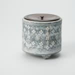 Yasuhara Kimei 安原喜明, Incense burner 香爐 炻器 白泥花文象嵌