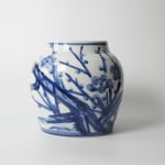 Kondo Yuzo 近藤悠三, Blue and White Jar with Plum Drawing 梅染付壺, 1970s
