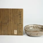 Edo period Karatsu square plate with iron drawing 江戸時代絵唐津四方皿:九州古陶磁