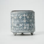 Yasuhara Kimei 安原喜明, Incense burner 香爐 炻器 白泥花文象嵌