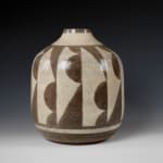 SHINKAI Kanzan 新開寛山, Flower Vase with Abstract Patterns 白い更紗 花瓶