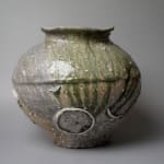 Shumei Fujii 藤井朱明, Jar with Carved Design in White Porcelain