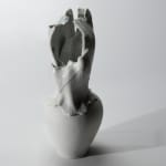 Kato Mami 加藤真美, Frost glazed flower vase "Kaguya", 2024