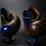 Yanagihara Mutsuo 柳原睦夫, Flower vase with cloud designs 雲ノ絵花瓶 , 1976