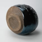 Shimizu Uichi 清水 卯一, Flat Jar with gloss iron glaze