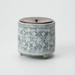Yasuhara Kimei 安原喜明, Incense burner 香爐 炻器 白泥花文象嵌