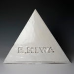 Miwa Ryosaku 三輪龍作, Hagi White Glazed Sculpture 'LOVE' (Triangle), 1993