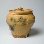 Nishioka Koju 西岡小十, Karatsu tea caddy 絵唐津 茶入